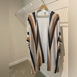 Lightweight striped shawl